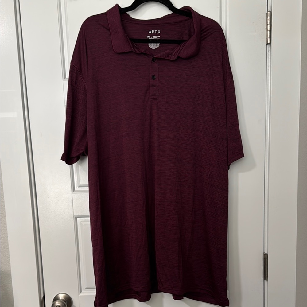Apt. 9 Men's Burgundy Polo Shirt
